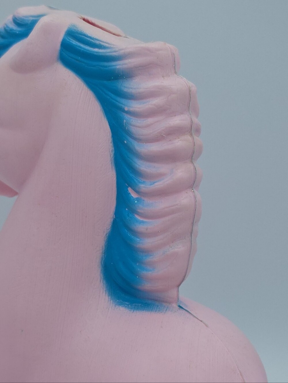 Vintage A‎ J Renzi Corp Pink Carousel Horse Plastic 10" Blow Mold Coin Bank Pony - Picture 8 of 11